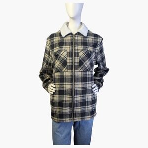 WeSC Plaid Workwear Jacket With Sherpa Collar | Women's M